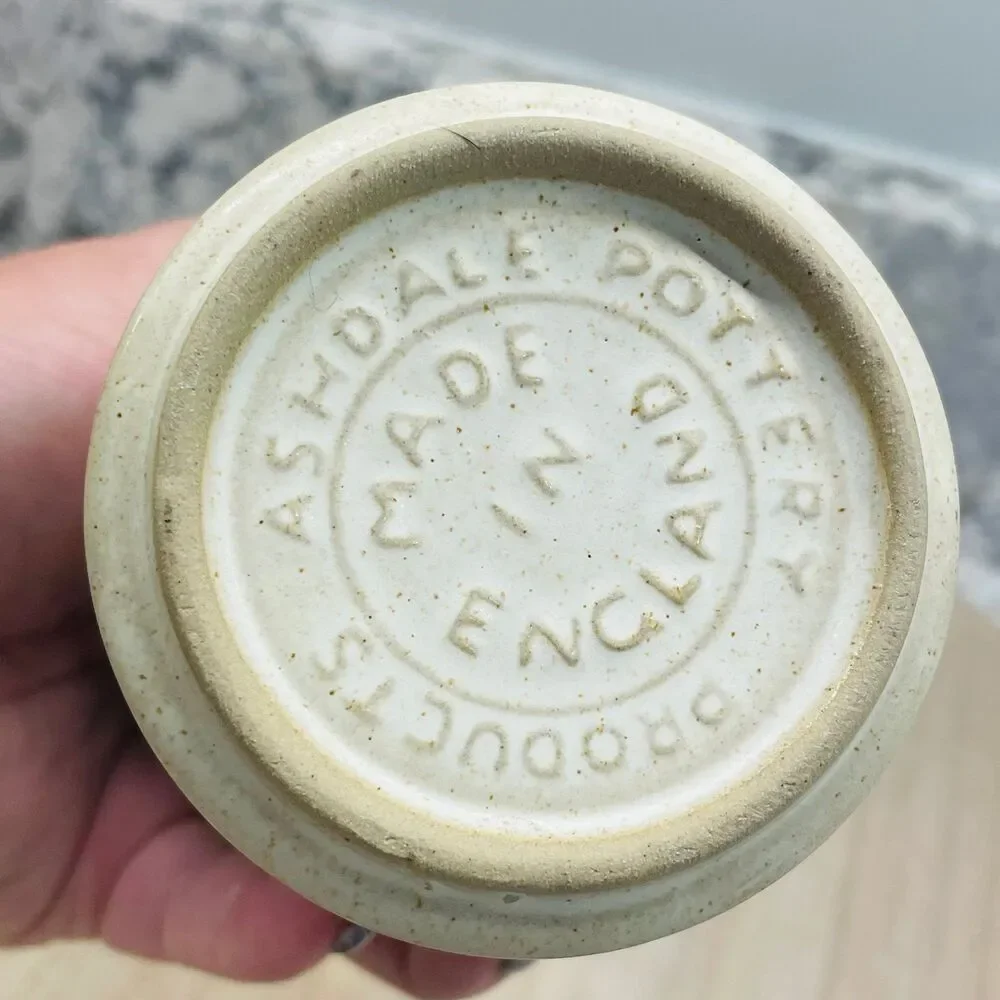 Vintage Ashdale Pottery England Stoneware Jar - Westminster Abbey & Cottage